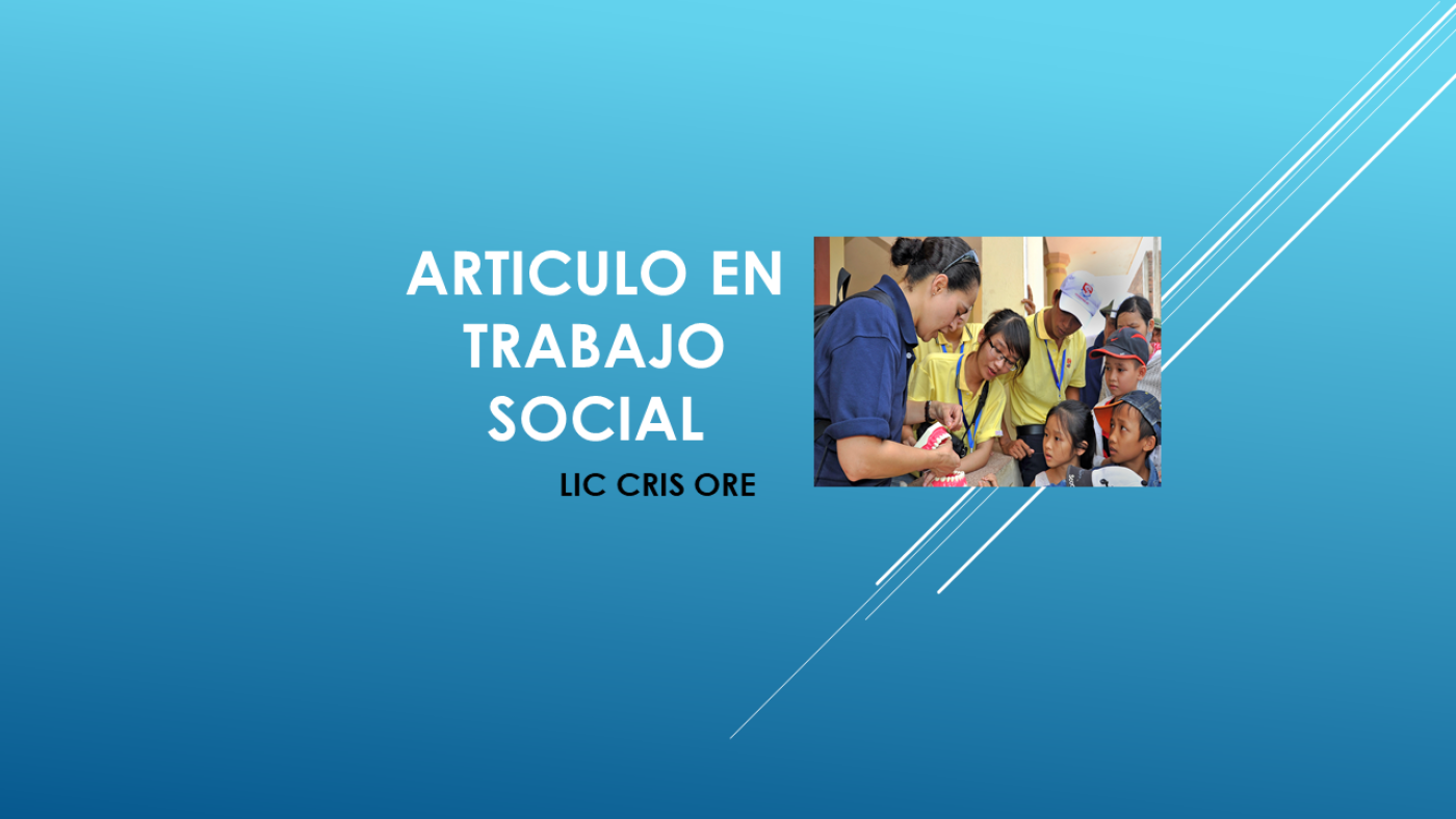 ARTICULO EN TRABAJO SOCIAL
