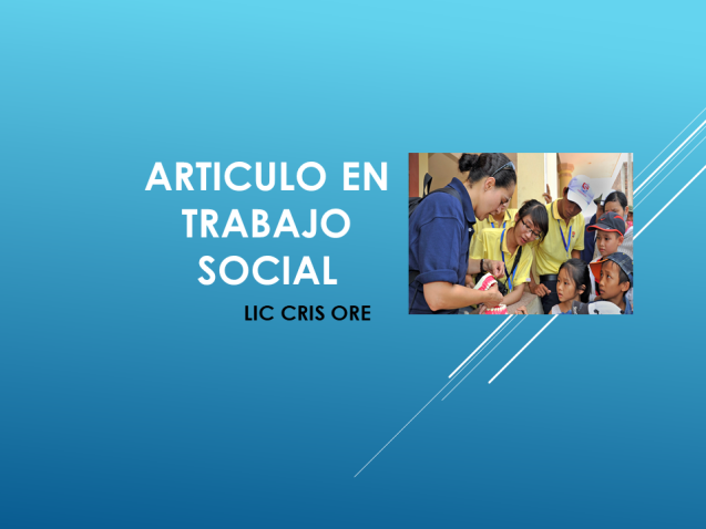 ARTICULO EN TRABAJO SOCIAL